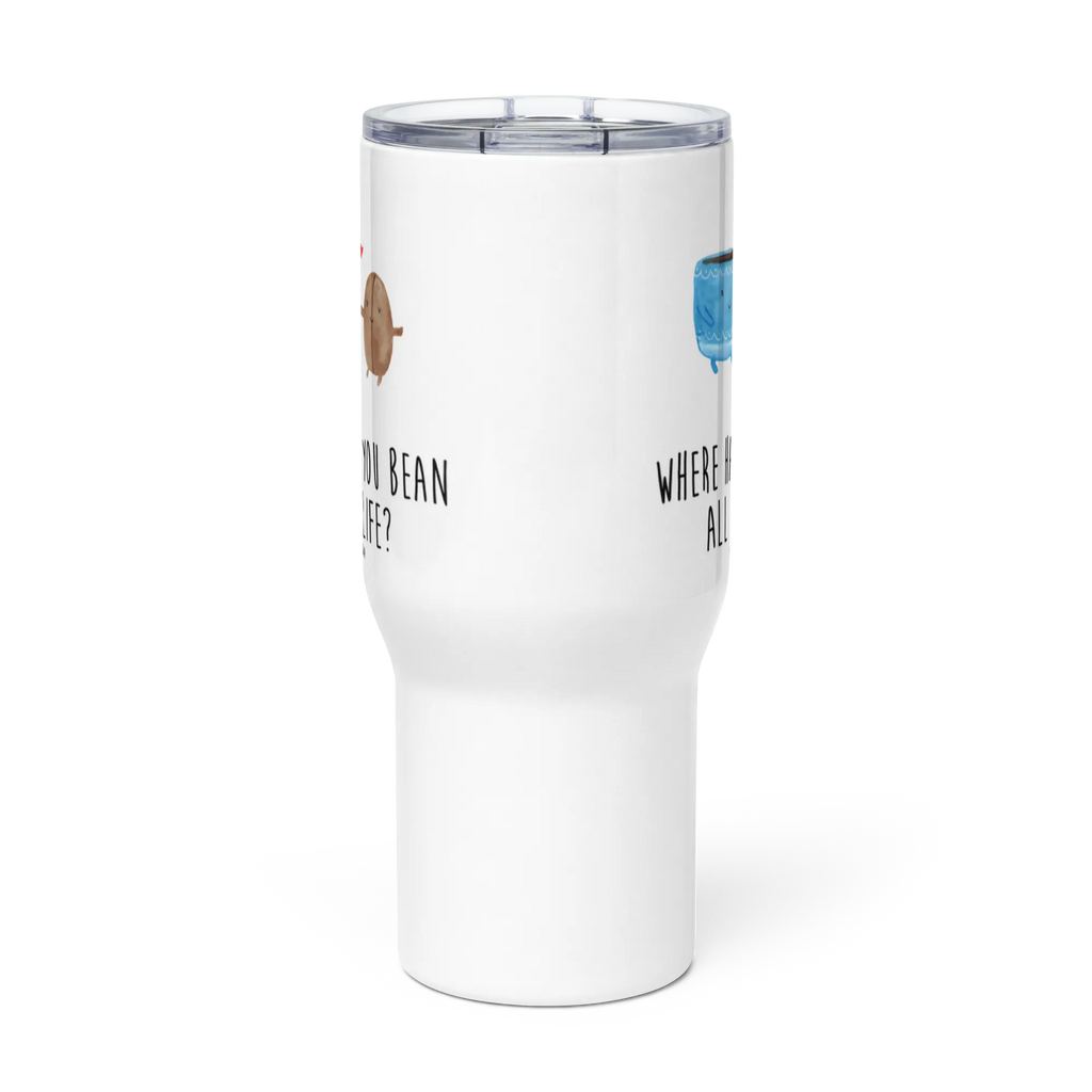 XXL thermal mug Coffee Bean XL Reisetasse, Autobecher, Thermobecher, Reisebecher, Jumbo Becher, Großer Thermobecher, XL Thermobecher, Tiermotive, Gute Laune, lustige Sprüche, Tiere, Glück, Zufriedenheit, Kaffeebohne, Genuss, Kaffee