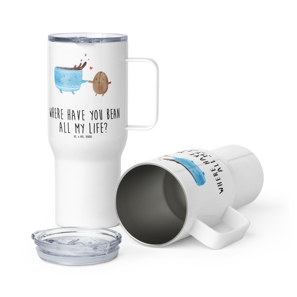 XXL thermal mug Coffee Bean XL Reisetasse, Autobecher, Thermobecher, Reisebecher, Jumbo Becher, Großer Thermobecher, XL Thermobecher, Tiermotive, Gute Laune, lustige Sprüche, Tiere, Glück, Zufriedenheit, Kaffeebohne, Genuss, Kaffee