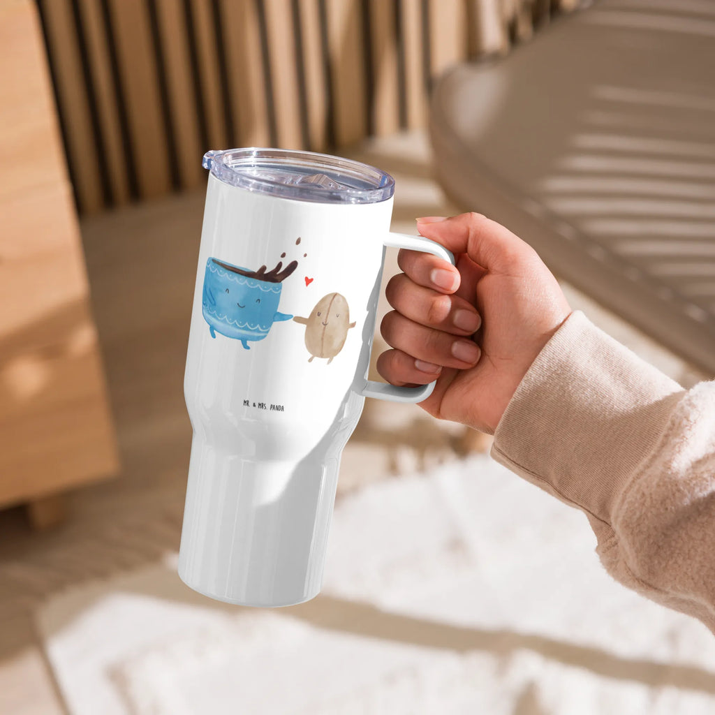 XXL thermal mug Coffee Bean XL Reisetasse, Autobecher, Thermobecher, Reisebecher, Jumbo Becher, Großer Thermobecher, XL Thermobecher, Tiermotive, Gute Laune, lustige Sprüche, Tiere, Glück, Zufriedenheit, Kaffeebohne, Genuss, Kaffee