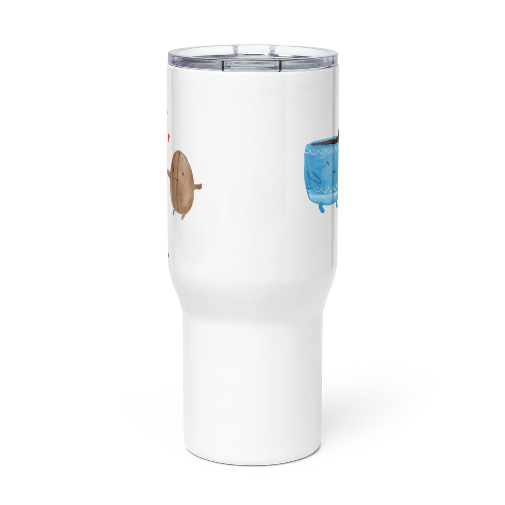 XXL thermal mug Coffee Bean XL Reisetasse, Autobecher, Thermobecher, Reisebecher, Jumbo Becher, Großer Thermobecher, XL Thermobecher, Tiermotive, Gute Laune, lustige Sprüche, Tiere, Glück, Zufriedenheit, Kaffeebohne, Genuss, Kaffee