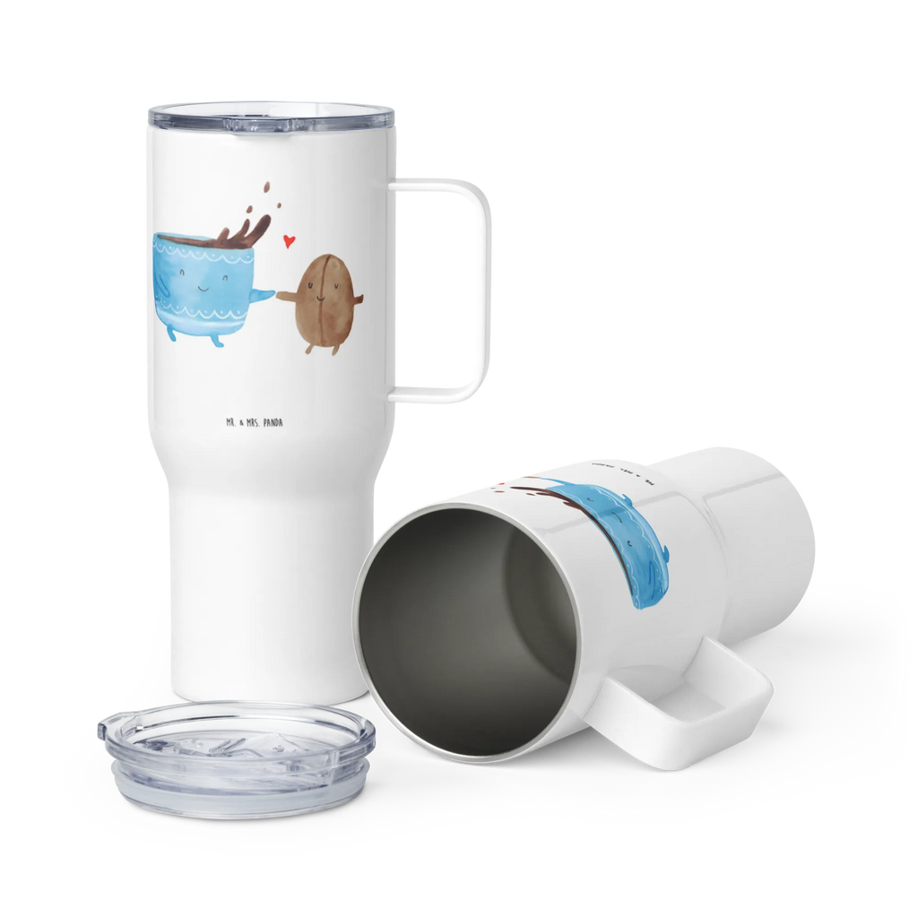 XXL thermal mug Coffee Bean XL Reisetasse, Autobecher, Thermobecher, Reisebecher, Jumbo Becher, Großer Thermobecher, XL Thermobecher, Tiermotive, Gute Laune, lustige Sprüche, Tiere, Glück, Zufriedenheit, Kaffeebohne, Genuss, Kaffee