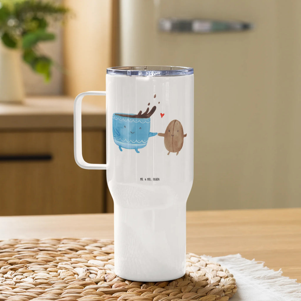 XXL thermal mug Coffee Bean XL Reisetasse, Autobecher, Thermobecher, Reisebecher, Jumbo Becher, Großer Thermobecher, XL Thermobecher, Tiermotive, Gute Laune, lustige Sprüche, Tiere, Glück, Zufriedenheit, Kaffeebohne, Genuss, Kaffee