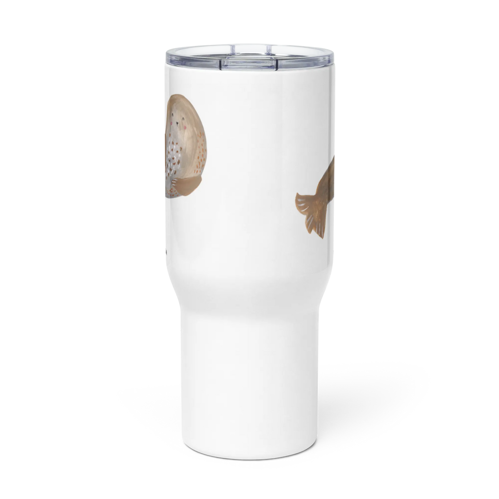 XXL thermal mug seal Laugh Reisebecher, Autobecher, Jumbo Becher, XL Reisetasse, Thermobecher, XL Thermobecher, Großer Thermobecher, Tiermotive, Gute Laune, lustige Sprüche, Tiere, Seehund, Ostsee, Nordsee, Strand, Robbe, Robben, Meerestier