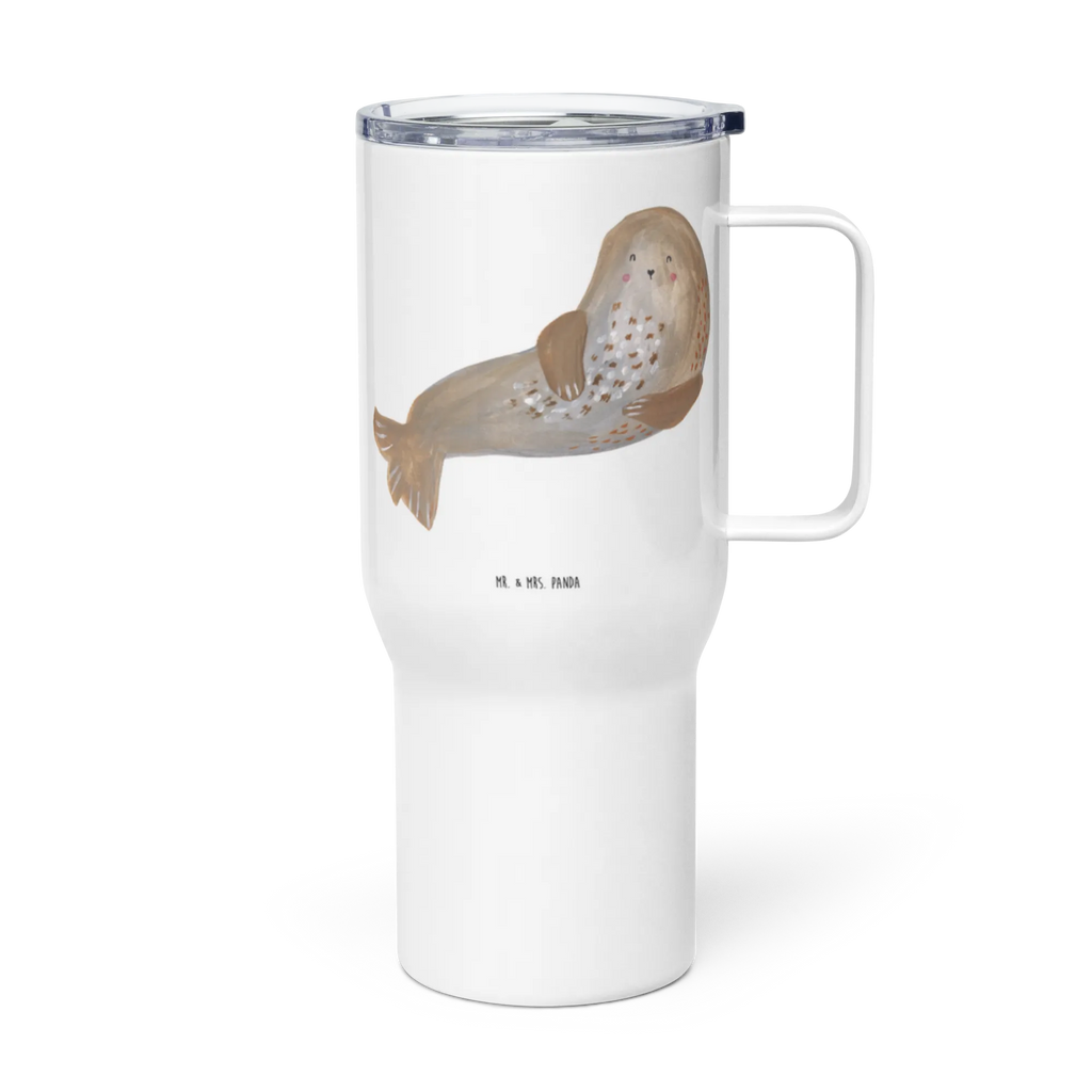 XXL thermal mug seal Laugh Reisebecher, Autobecher, Jumbo Becher, XL Reisetasse, Thermobecher, XL Thermobecher, Großer Thermobecher, Tiermotive, Gute Laune, lustige Sprüche, Tiere, Seehund, Ostsee, Nordsee, Strand, Robbe, Robben, Meerestier