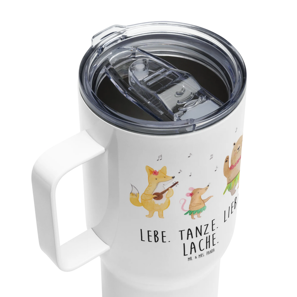 XXL thermal mug forest animals Aloha Großer Thermobecher, Thermobecher, Jumbo Becher, XL Thermobecher, Reisebecher, XL Reisetasse, Autobecher, Tiermotive, Gute Laune, lustige Sprüche, Tiere, Waldtiere, Lachen, Wald, Bär, Leben, Igel, Musik, Aloha, Hase, Tanzen