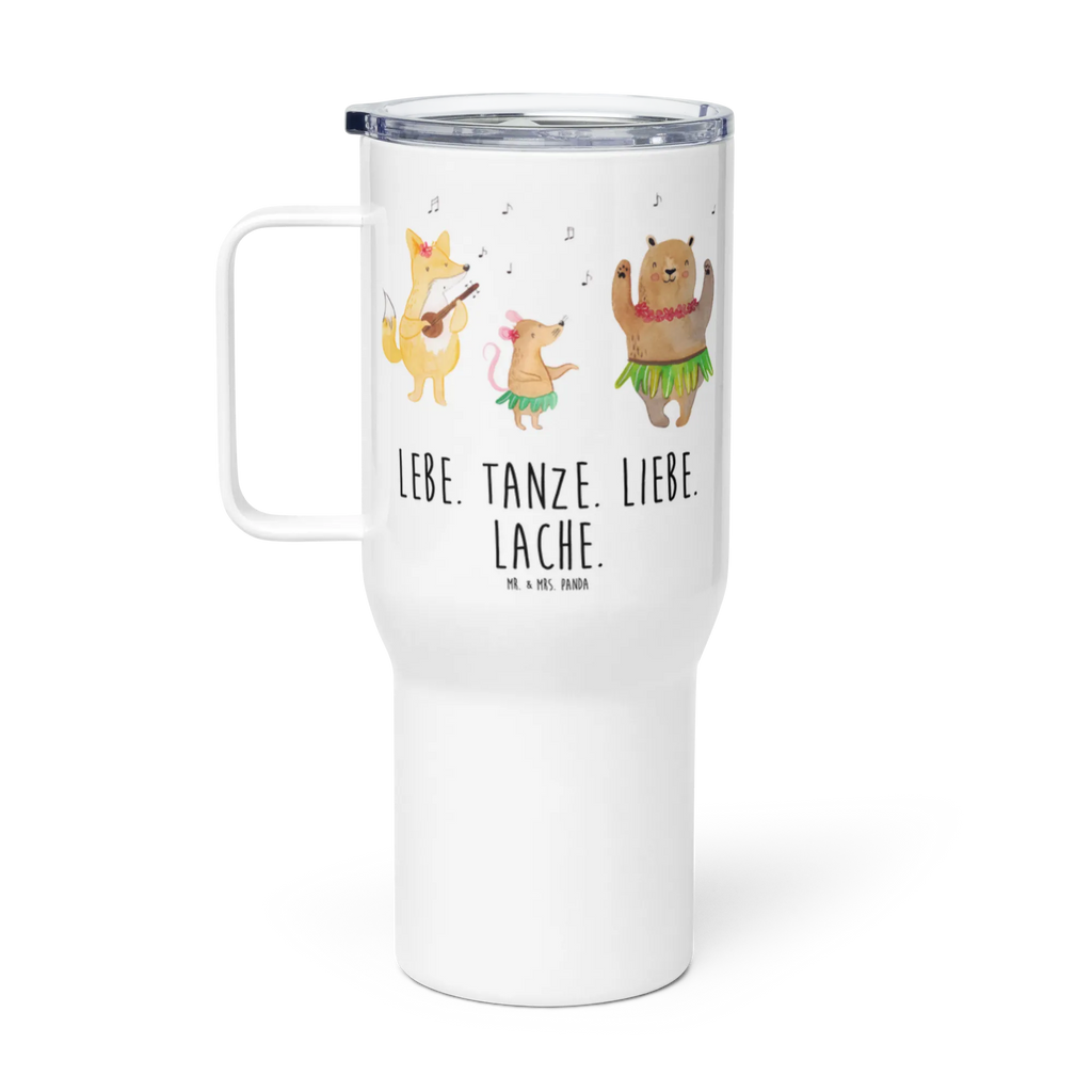 XXL thermal mug forest animals Aloha Großer Thermobecher, Thermobecher, Jumbo Becher, XL Thermobecher, Reisebecher, XL Reisetasse, Autobecher, Tiermotive, Gute Laune, lustige Sprüche, Tiere, Waldtiere, Lachen, Wald, Bär, Leben, Igel, Musik, Aloha, Hase, Tanzen