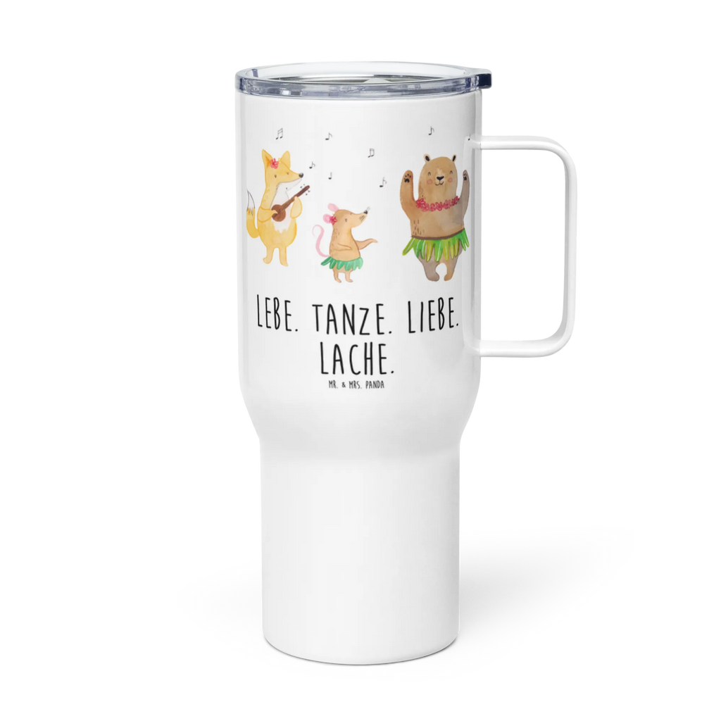 XXL thermal mug forest animals Aloha Großer Thermobecher, Thermobecher, Jumbo Becher, XL Thermobecher, Reisebecher, XL Reisetasse, Autobecher, Tiermotive, Gute Laune, lustige Sprüche, Tiere, Waldtiere, Lachen, Wald, Bär, Leben, Igel, Musik, Aloha, Hase, Tanzen