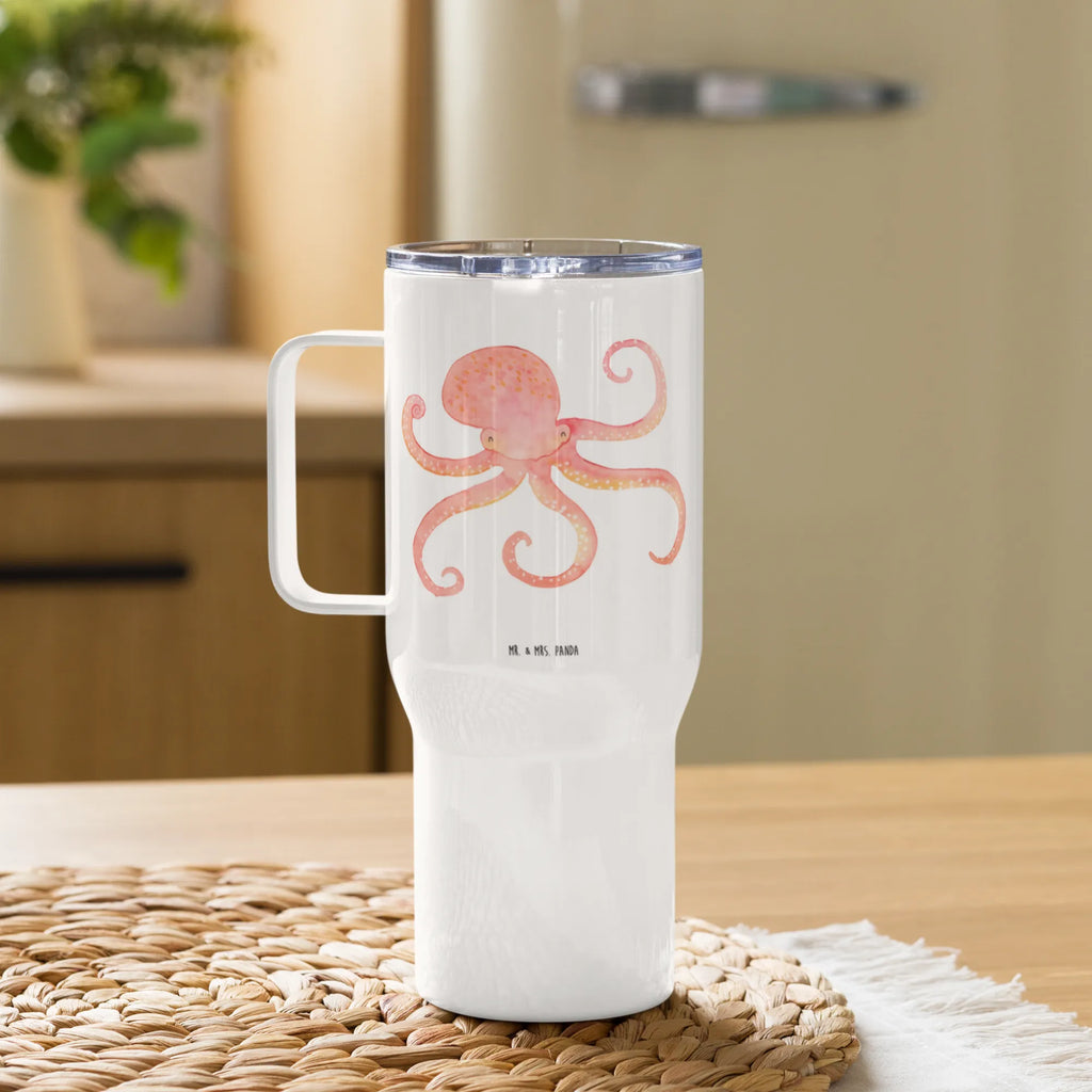 XXL thermal mug Squid Großer Thermobecher, Jumbo Becher, Reisebecher, Autobecher, XL Reisetasse, XL Thermobecher, Lustige Sprüche, Tiere, Tiermotive, Gute Laune, Krake, Meerestier, Wasser, Ozean, Meer, Arme, Tintenfisch