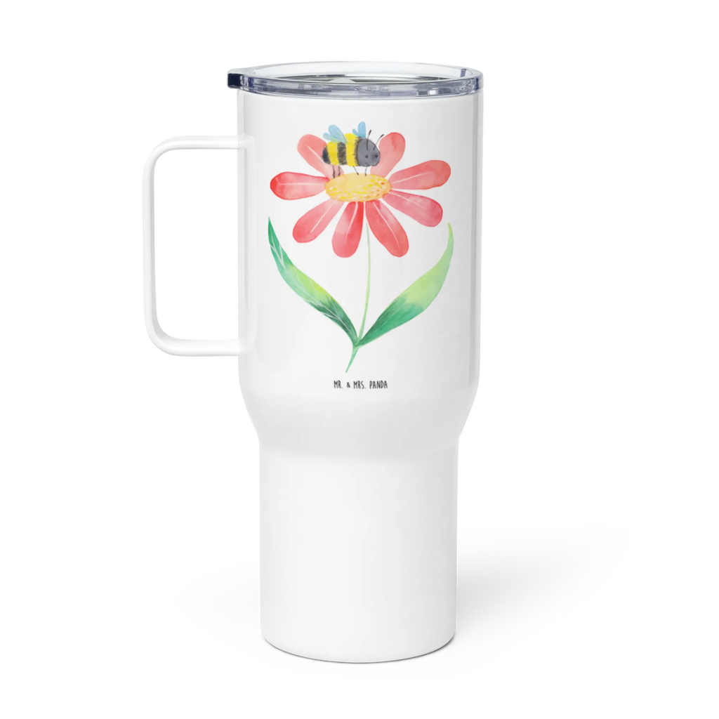 XXL Thermobecher Hummel Blume XL Reisetasse, Autobecher, Jumbo Becher, XL Thermobecher, Großer Thermobecher, Reisebecher, Lustige Sprüche, Tiere, Tiermotive, Gute Laune, Flauschig, Feld, Natur, Biene, Blume, Wespe, Hummel, Hummeln
