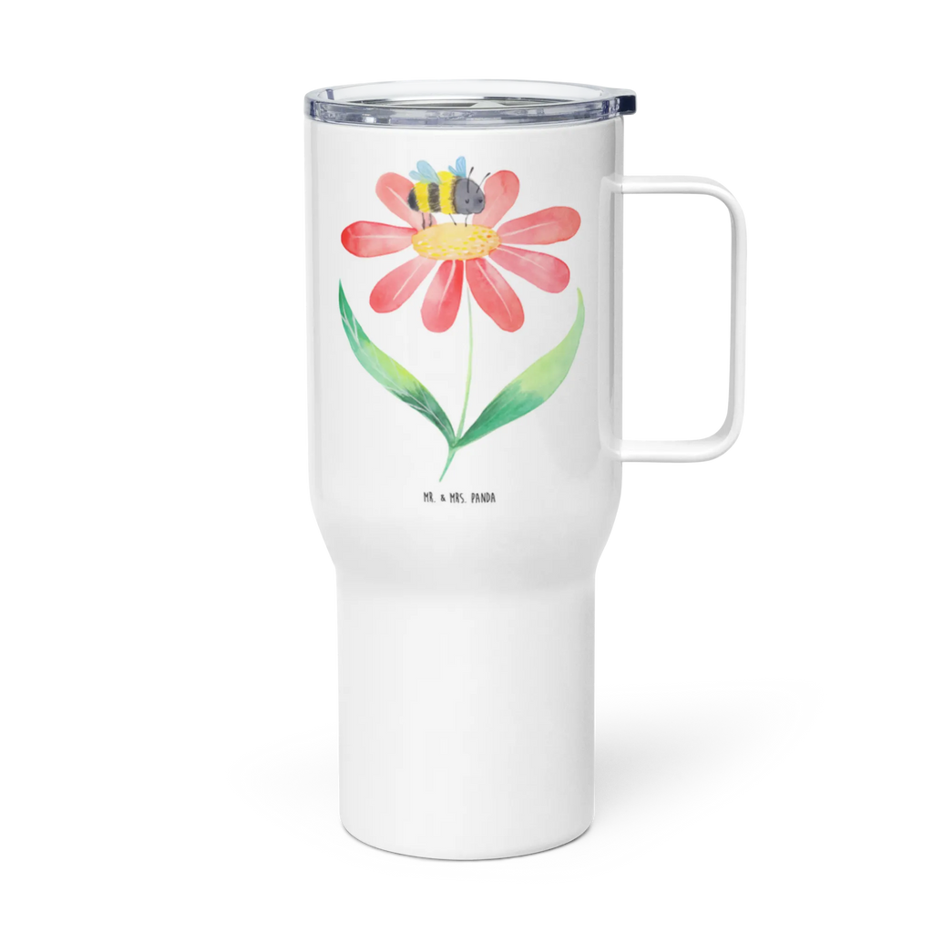 XXL Thermobecher Hummel Blume XL Reisetasse, Autobecher, Jumbo Becher, XL Thermobecher, Großer Thermobecher, Reisebecher, Lustige Sprüche, Tiere, Tiermotive, Gute Laune, Flauschig, Feld, Natur, Biene, Blume, Wespe, Hummel, Hummeln