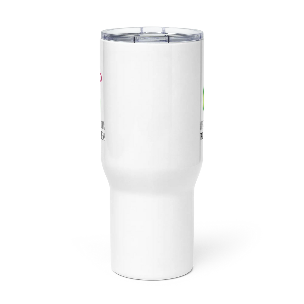 XXL Thermobecher Avocado Feier Jumbo Becher, Autobecher, Großer Thermobecher, XL Reisetasse, XL Thermobecher, Reisebecher, Avocado, Veggie, Vegan, Gesund, Gute Laune, Party, Tröte, Feierlichkeit, Geburtstag, Fete, Feier