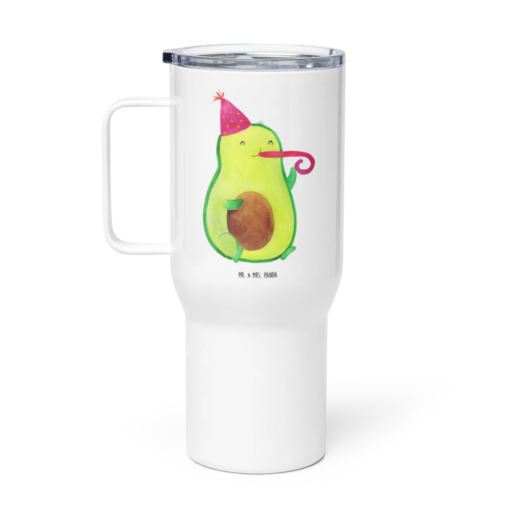 XXL Thermobecher Avocado Feier Jumbo Becher, Autobecher, Großer Thermobecher, XL Reisetasse, XL Thermobecher, Reisebecher, Avocado, Veggie, Vegan, Gesund, Gute Laune, Party, Tröte, Feierlichkeit, Geburtstag, Fete, Feier