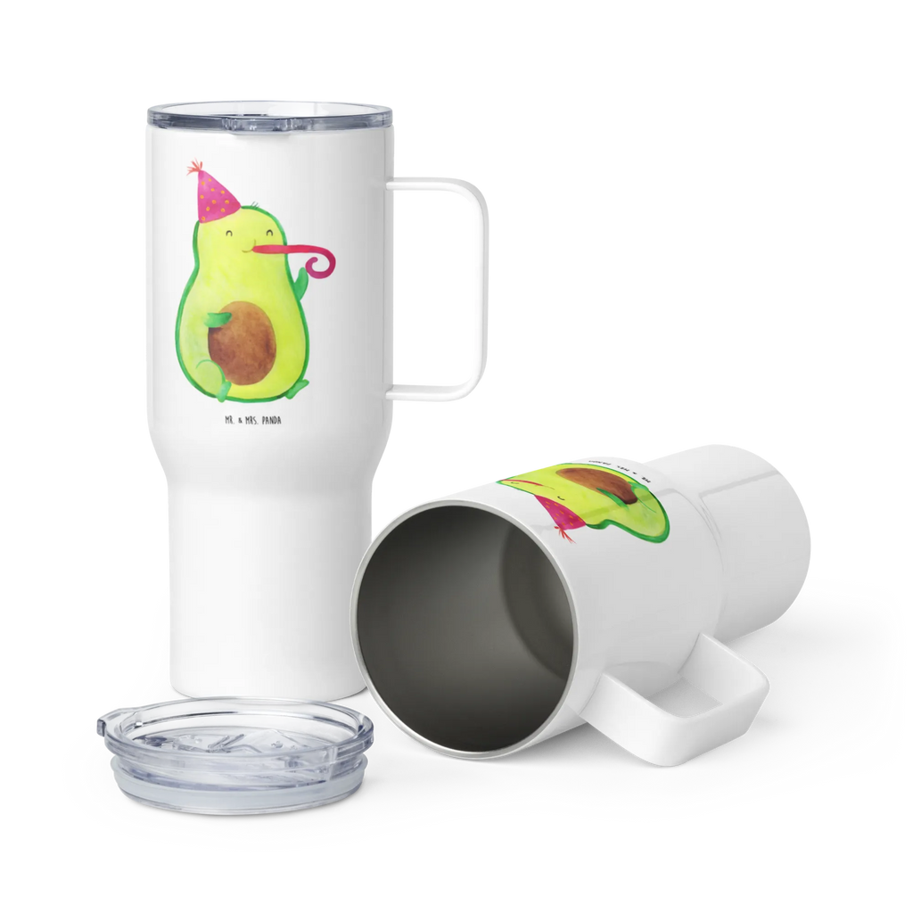 XXL Thermobecher Avocado Feier Jumbo Becher, Autobecher, Großer Thermobecher, XL Reisetasse, XL Thermobecher, Reisebecher, Avocado, Veggie, Vegan, Gesund, Gute Laune, Party, Tröte, Feierlichkeit, Geburtstag, Fete, Feier