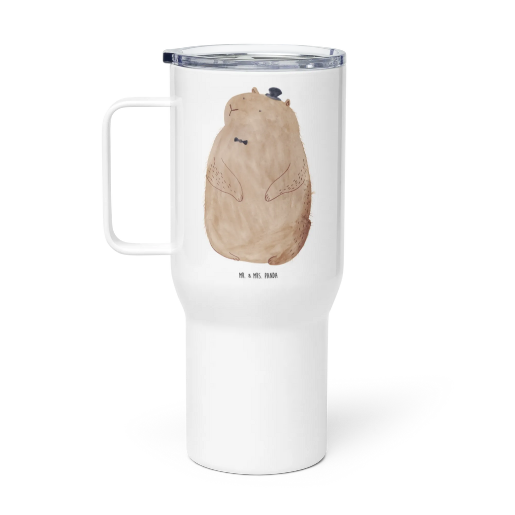 XXL Thermobecher Murmeltier Autobecher, XL Reisetasse, XL Thermobecher, Reisebecher, Jumbo Becher, Großer Thermobecher, Lustige Sprüche, Tiere, Tiermotive, Gute Laune, Murmeltier, Freundlichkeit, Knigge, Anstand, Respekt, Fröhlichkeit