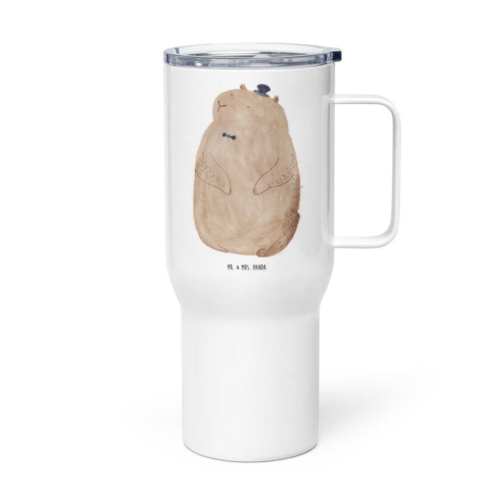 XXL Thermobecher Murmeltier Autobecher, XL Reisetasse, XL Thermobecher, Reisebecher, Jumbo Becher, Großer Thermobecher, Lustige Sprüche, Tiere, Tiermotive, Gute Laune, Murmeltier, Freundlichkeit, Knigge, Anstand, Respekt, Fröhlichkeit