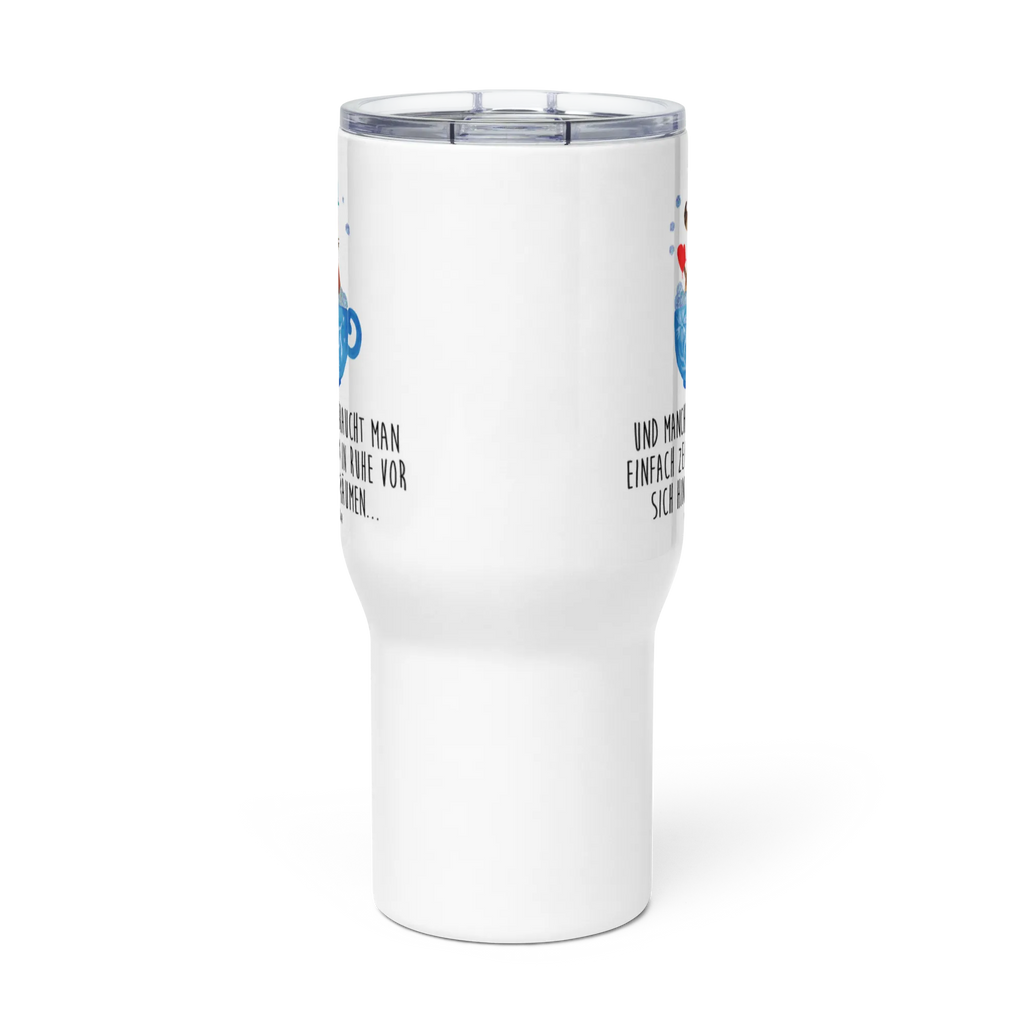 XXL thermal mug Moth foam bath Autobecher, XL Thermobecher, Großer Thermobecher, Reisebecher, Jumbo Becher, XL Reisetasse, Lustige Sprüche, Tiere, Tiermotive, Gute Laune, Badezimmerdeko, Baden, Zeitmanagement, Verträumt, Schaumbad, Tasse, WC, Nachtfalter, Ziele, Träumen, Bad, Badezimmer