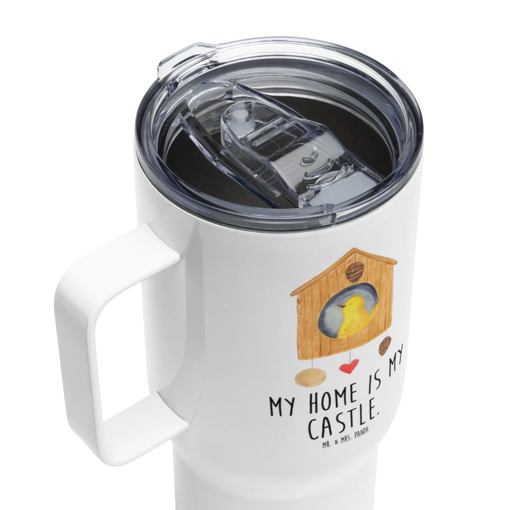 XXL thermal mug Bird House Autobecher, XL Thermobecher, XL Reisetasse, Jumbo Becher, Großer Thermobecher, Reisebecher, Lustige Sprüche, Tiere, Tiermotive, Gute Laune, Nest, Zuhause, Haus, Vögel, Unser Haus, Vogel, Eigenheim, Castle, Vogelhaus, Home Sweet Home, Vogelhäuschen, Wohnung, Familie, Lieblingsort