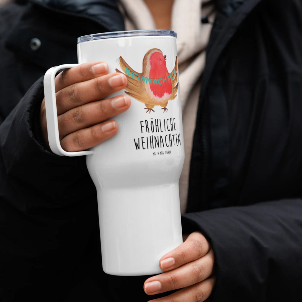 XXL Thermobecher Rotkehlchen Weihnachten Reisebecher, Großer Thermobecher, Thermobecher, XL Reisetasse, Autobecher, XL Thermobecher, Jumbo Becher, Winter, Weihnachten, Weihnachtsdeko, Nikolaus, Advent, Heiligabend, Wintermotiv, Weihnachtsmotiv, Frohe Weihnachten, Weihnachtsgruß, Vogel, xmas
