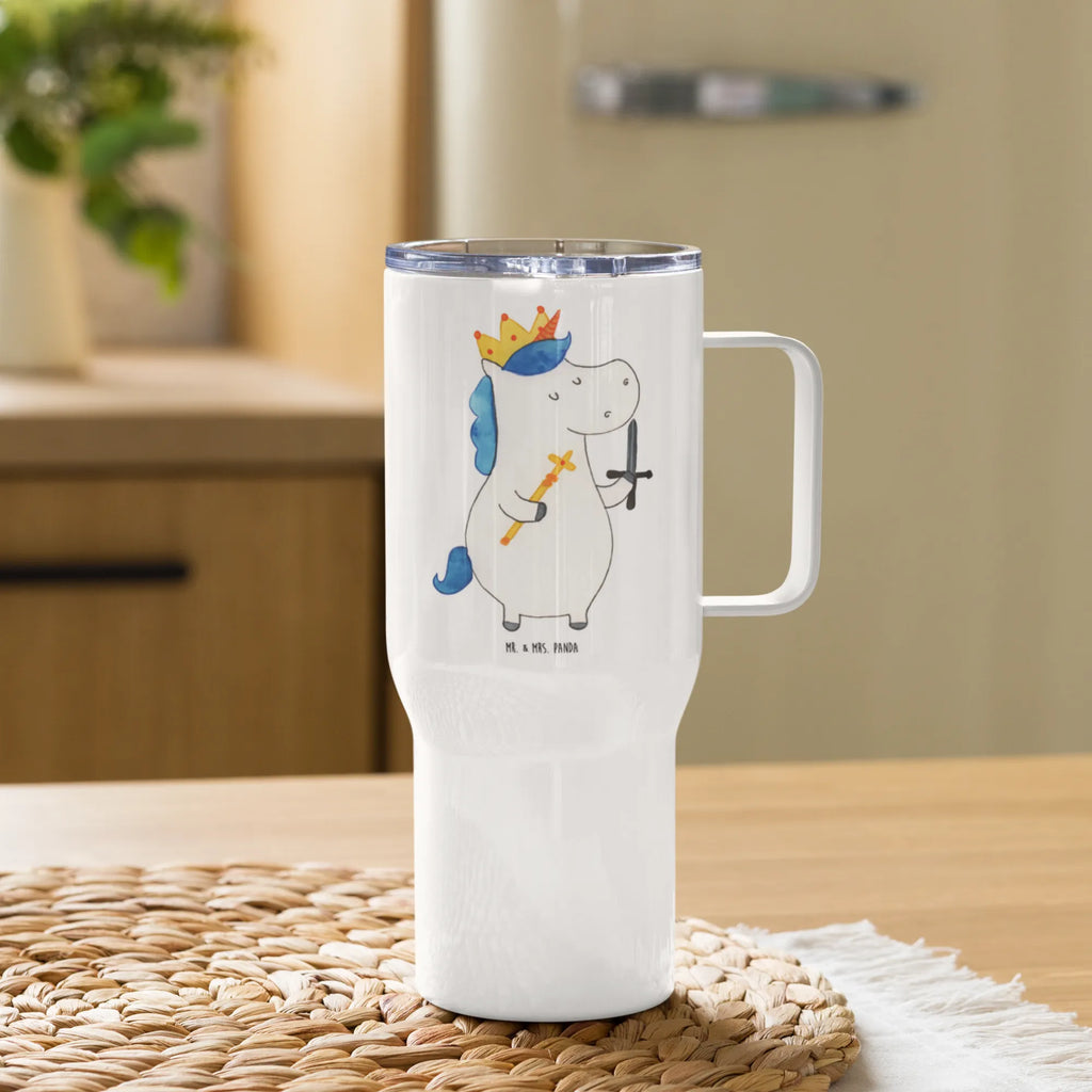 XXL Thermobecher Einhorn König mit Schwert XL Reisetasse, XL Thermobecher, Thermobecher, Jumbo Becher, Reisebecher, Autobecher, Großer Thermobecher, Einhorn, Einhörner, Einhorn Deko, Unicorn, König, Mittelalter, Ritter