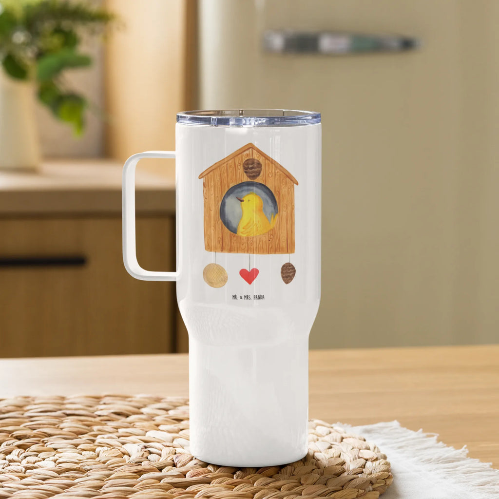 XXL thermal mug Bird House Autobecher, XL Thermobecher, XL Reisetasse, Jumbo Becher, Großer Thermobecher, Reisebecher, Lustige Sprüche, Tiere, Tiermotive, Gute Laune, Nest, Zuhause, Haus, Vögel, Unser Haus, Vogel, Eigenheim, Castle, Vogelhaus, Home Sweet Home, Vogelhäuschen, Wohnung, Familie, Lieblingsort