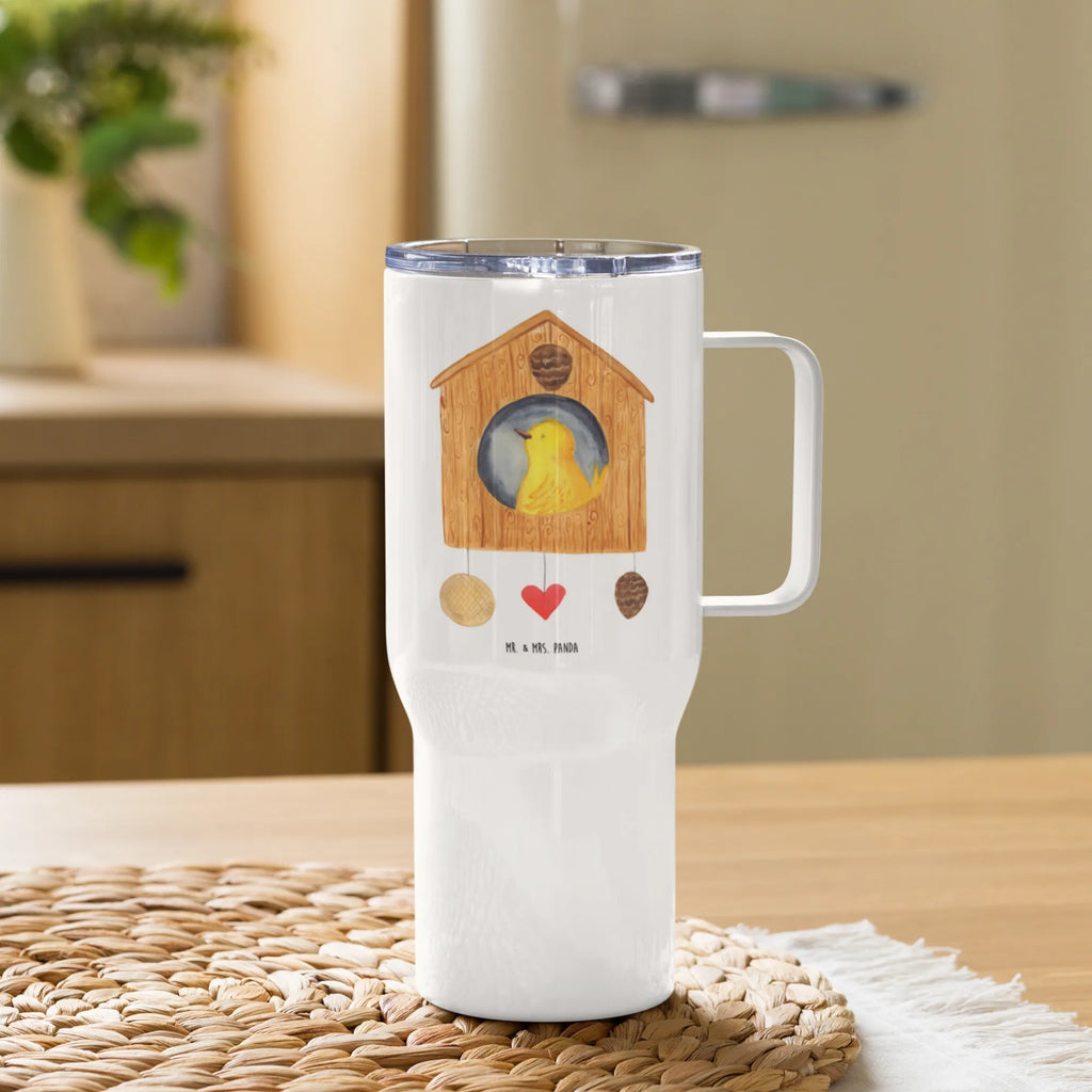 XXL thermal mug Bird House Autobecher, XL Thermobecher, XL Reisetasse, Jumbo Becher, Großer Thermobecher, Reisebecher, Lustige Sprüche, Tiere, Tiermotive, Gute Laune, Nest, Zuhause, Haus, Vögel, Unser Haus, Vogel, Eigenheim, Castle, Vogelhaus, Home Sweet Home, Vogelhäuschen, Wohnung, Familie, Lieblingsort