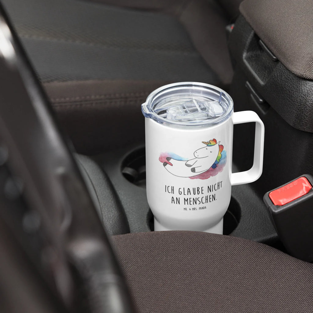 XXL thermal mug unicorn cloud 7 XL Reisetasse, Reisebecher, Autobecher, Großer Thermobecher, Jumbo Becher, XL Thermobecher, Unicorn, Einhorn, Einhörner, Einhorn Deko, Lächeln, Realität, Verliebt, Lustig, Geschenk, Witzig, Menschen, Glaube