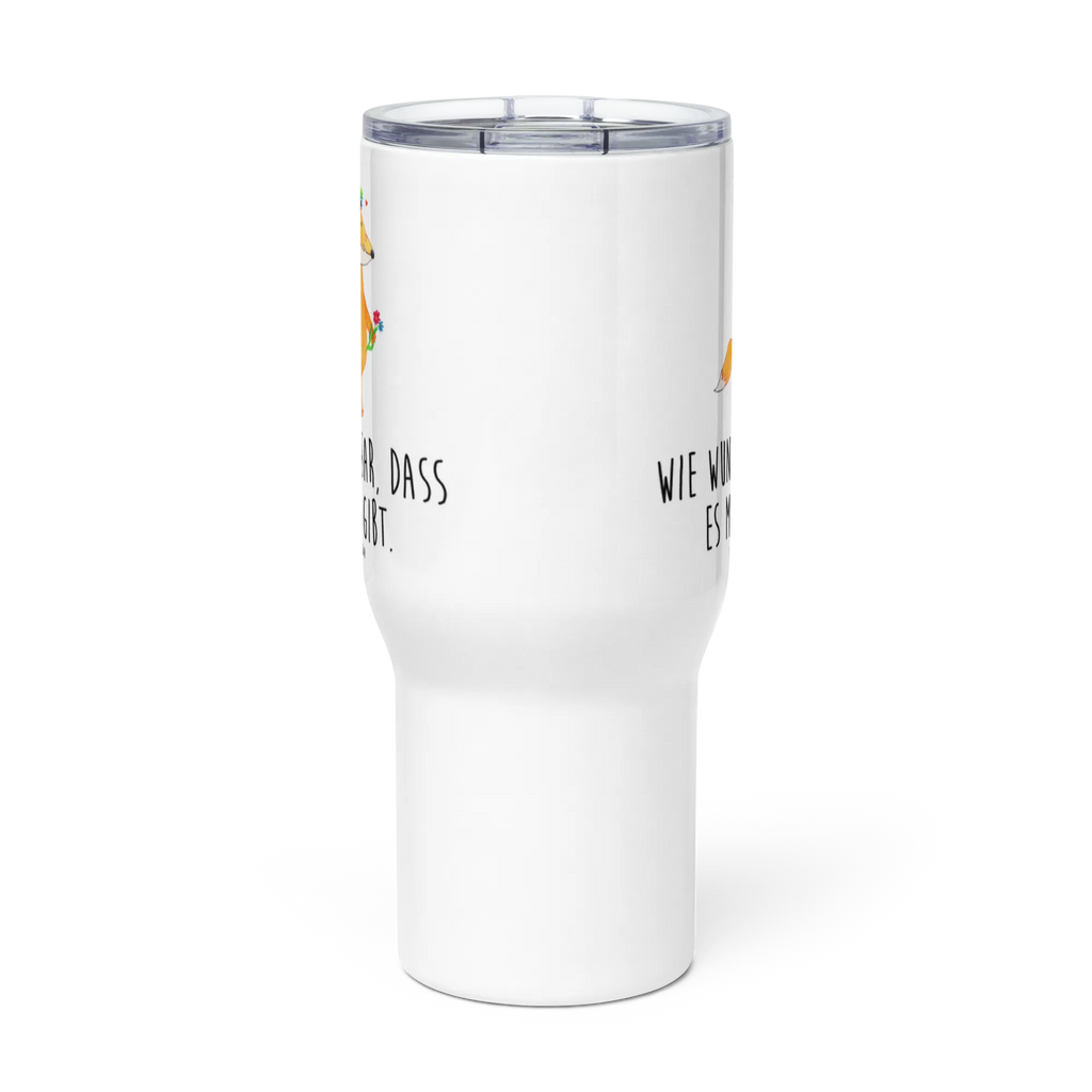 XXL thermal mug Fox Flower Großer Thermobecher, Reisebecher, XL Thermobecher, Jumbo Becher, Autobecher, Thermobecher, XL Reisetasse, Fuchs, Freundinnen, Freude, ich, Selbstliebe, Liebesbeweis, Fuchsmädchen, mich, Freundin, Motivation, Liebe, Füchse, Blumenmädchen, Blumen, Fox, Blume