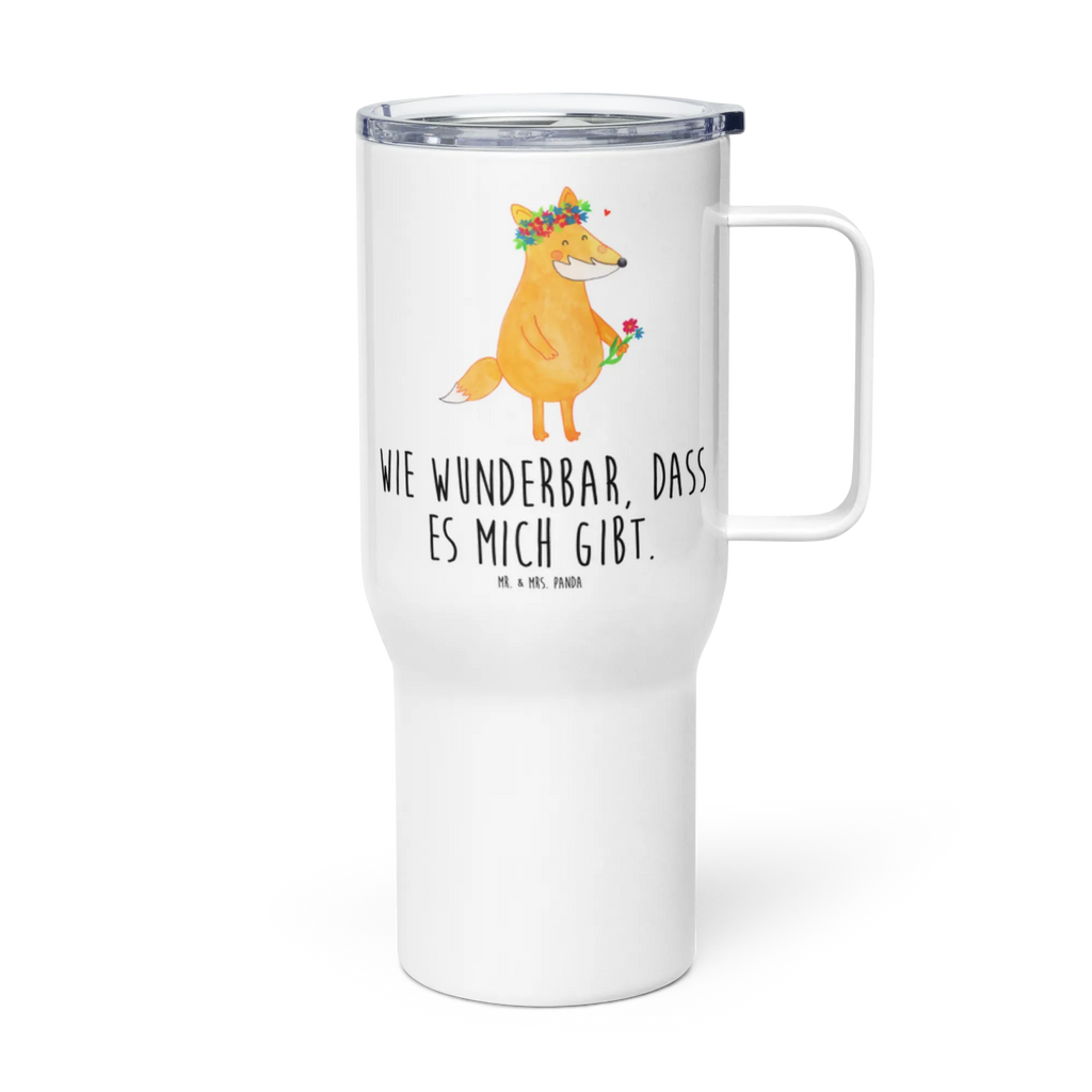 XXL thermal mug Fox Flower Großer Thermobecher, Reisebecher, XL Thermobecher, Jumbo Becher, Autobecher, Thermobecher, XL Reisetasse, Fuchs, Freundinnen, Freude, ich, Selbstliebe, Liebesbeweis, Fuchsmädchen, mich, Freundin, Motivation, Liebe, Füchse, Blumenmädchen, Blumen, Fox, Blume