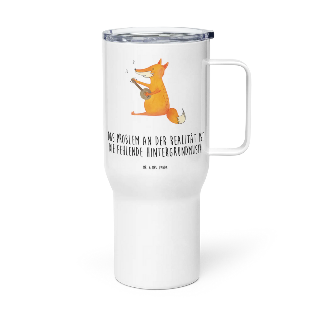 XXL thermal mug Fox guitar Autobecher, Jumbo Becher, XL Thermobecher, Thermobecher, Reisebecher, XL Reisetasse, Großer Thermobecher, Fuchs, Gitarre, Sängerin, Geschenk Musiker, Füchse, Musik Spruch, Musikerin, Sänger