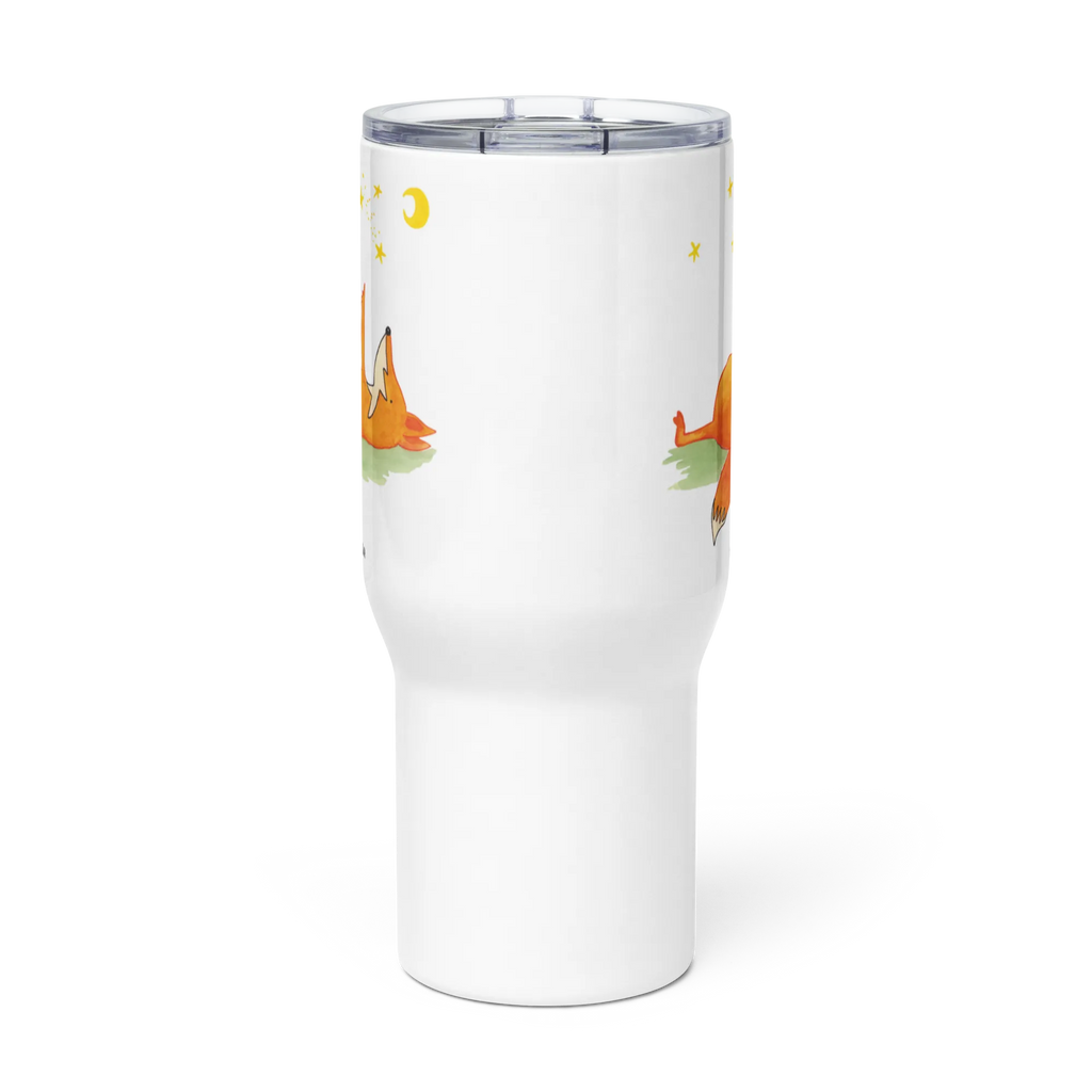 XXL Thermobecher Fuchs Sterne XL Reisetasse, Jumbo Becher, Großer Thermobecher, Autobecher, Reisebecher, Thermobecher, XL Thermobecher, Fuchs, Spruch positiv, Always Look on the Bright Side of Life, Spruch schön, Romantik, tröstende Worte, Füchse
