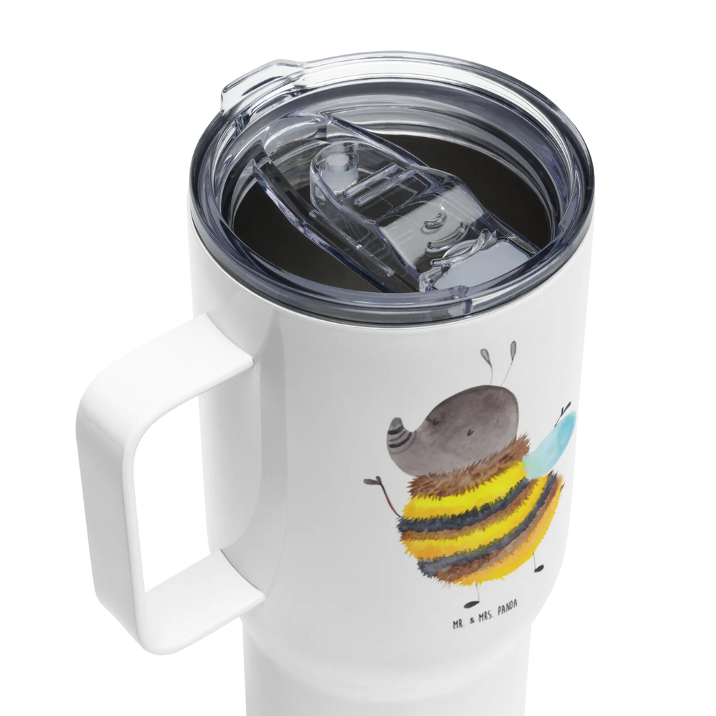 XXL thermal mug bumblebee fluffy Jumbo Becher, Thermobecher, XL Thermobecher, Autobecher, Reisebecher, XL Reisetasse, Großer Thermobecher, Tiermotive, Gute Laune, lustige Sprüche, Tiere, Hummel, Natur, Flauschig, Biene, Blume
