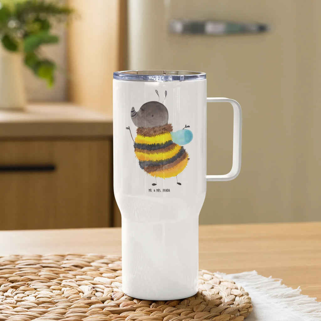 XXL thermal mug bumblebee fluffy Jumbo Becher, Thermobecher, XL Thermobecher, Autobecher, Reisebecher, XL Reisetasse, Großer Thermobecher, Tiermotive, Gute Laune, lustige Sprüche, Tiere, Hummel, Natur, Flauschig, Biene, Blume