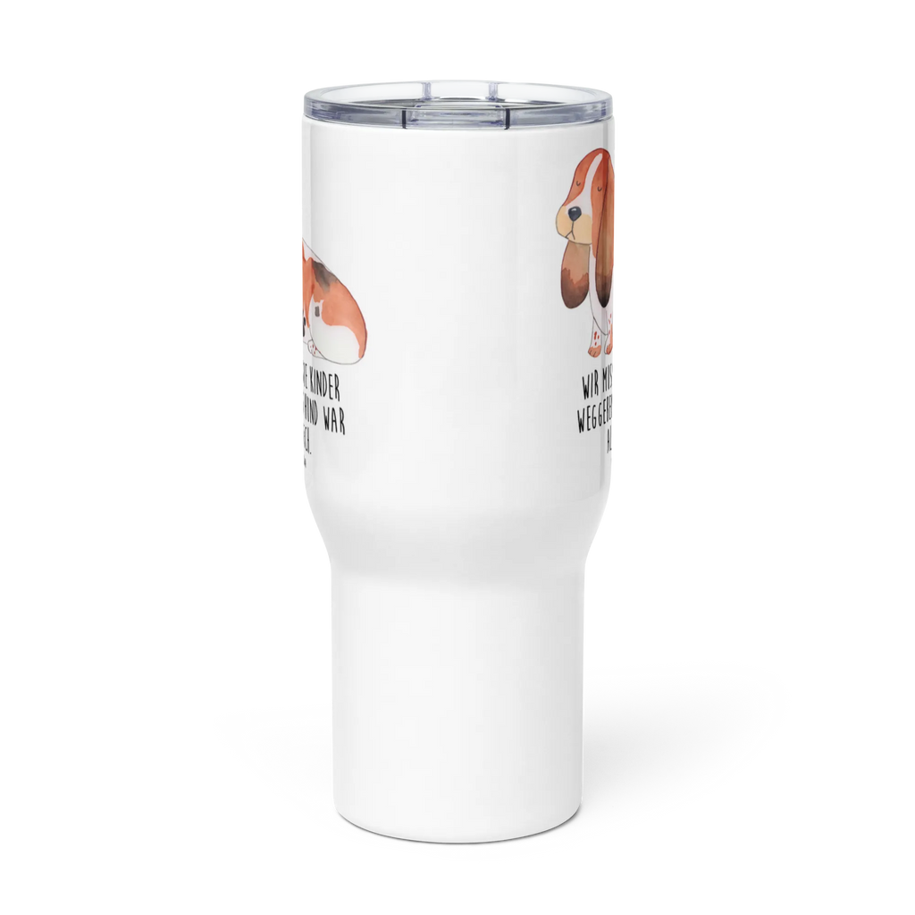 XXL thermal mug Dog Basset Hound Jumbo Becher, Thermobecher, Großer Thermobecher, XL Thermobecher, Reisebecher, XL Reisetasse, Autobecher, Hund, Hundemotiv, Haustier, Hunderasse, Tierliebhaber, Hundebesitzer, Sprüche, Hundeliebe, Basset Hound, Basset, kinderlos