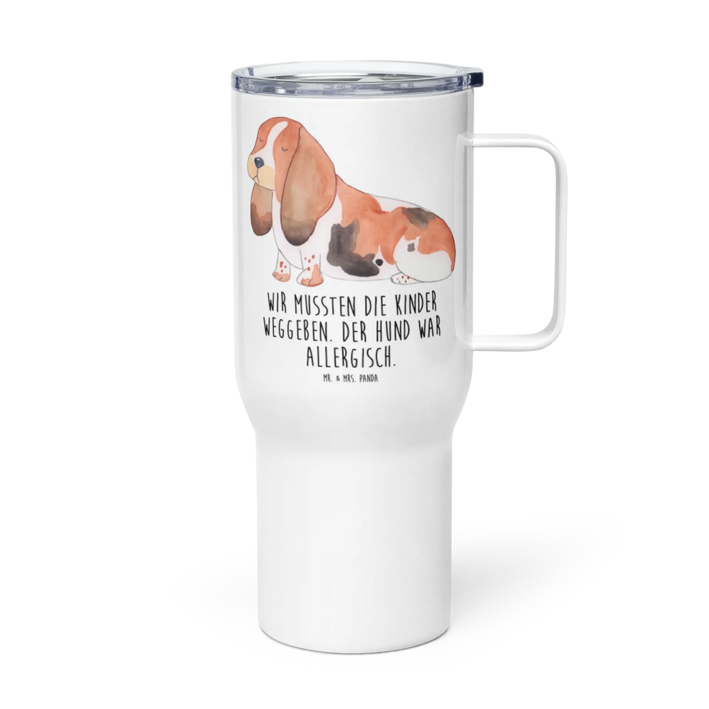 XXL thermal mug Dog Basset Hound Jumbo Becher, Thermobecher, Großer Thermobecher, XL Thermobecher, Reisebecher, XL Reisetasse, Autobecher, Hund, Hundemotiv, Haustier, Hunderasse, Tierliebhaber, Hundebesitzer, Sprüche, Hundeliebe, Basset Hound, Basset, kinderlos