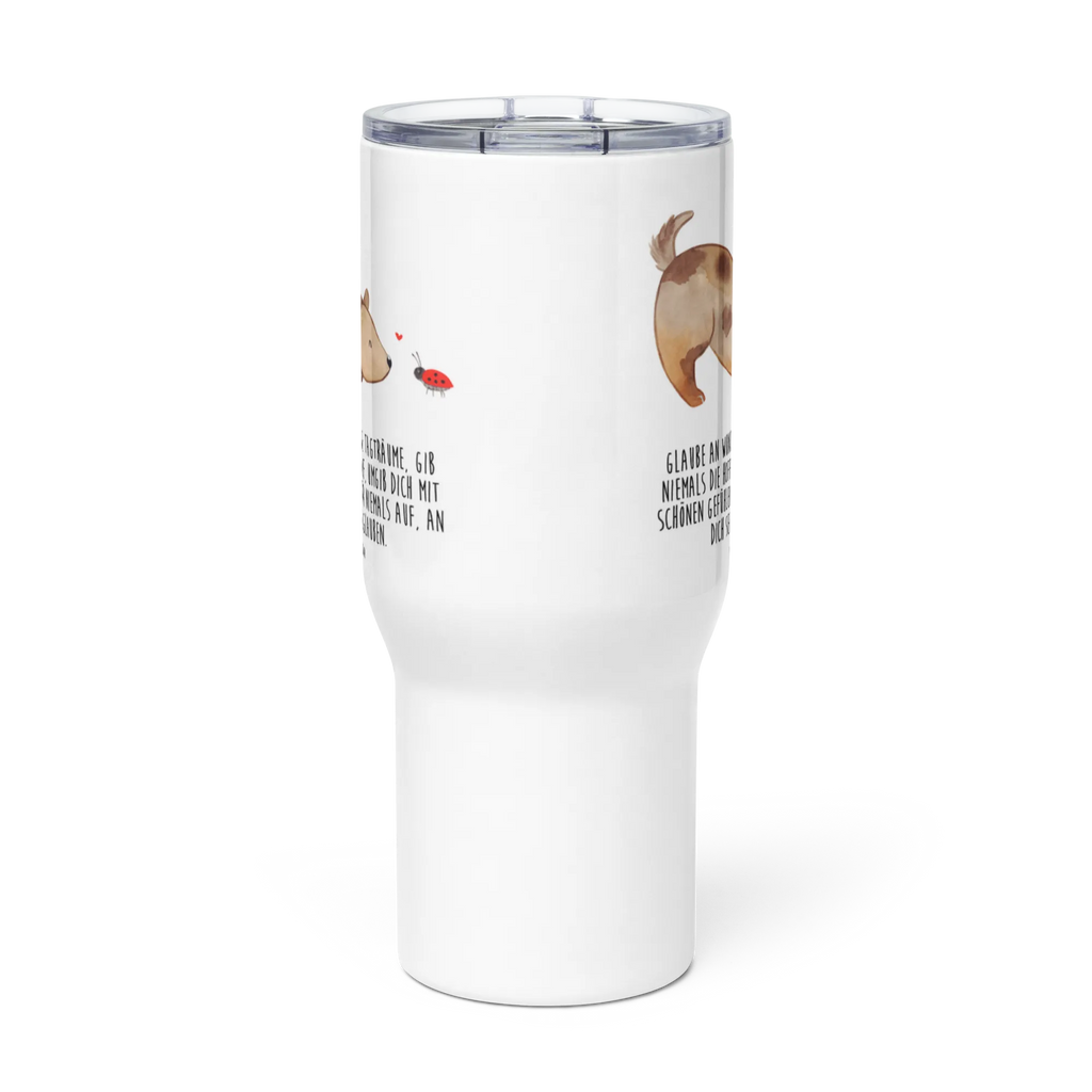 XXL thermal mug Dog ladybug Autobecher, XL Thermobecher, XL Reisetasse, Reisebecher, Jumbo Becher, Großer Thermobecher, Sprüche, Hund, Hunderasse, Hundebesitzer, Hundemotiv, Haustier, Tierliebhaber, Marienkäfer, Hundespruch, Mischling, Mischlinghund, Hunde