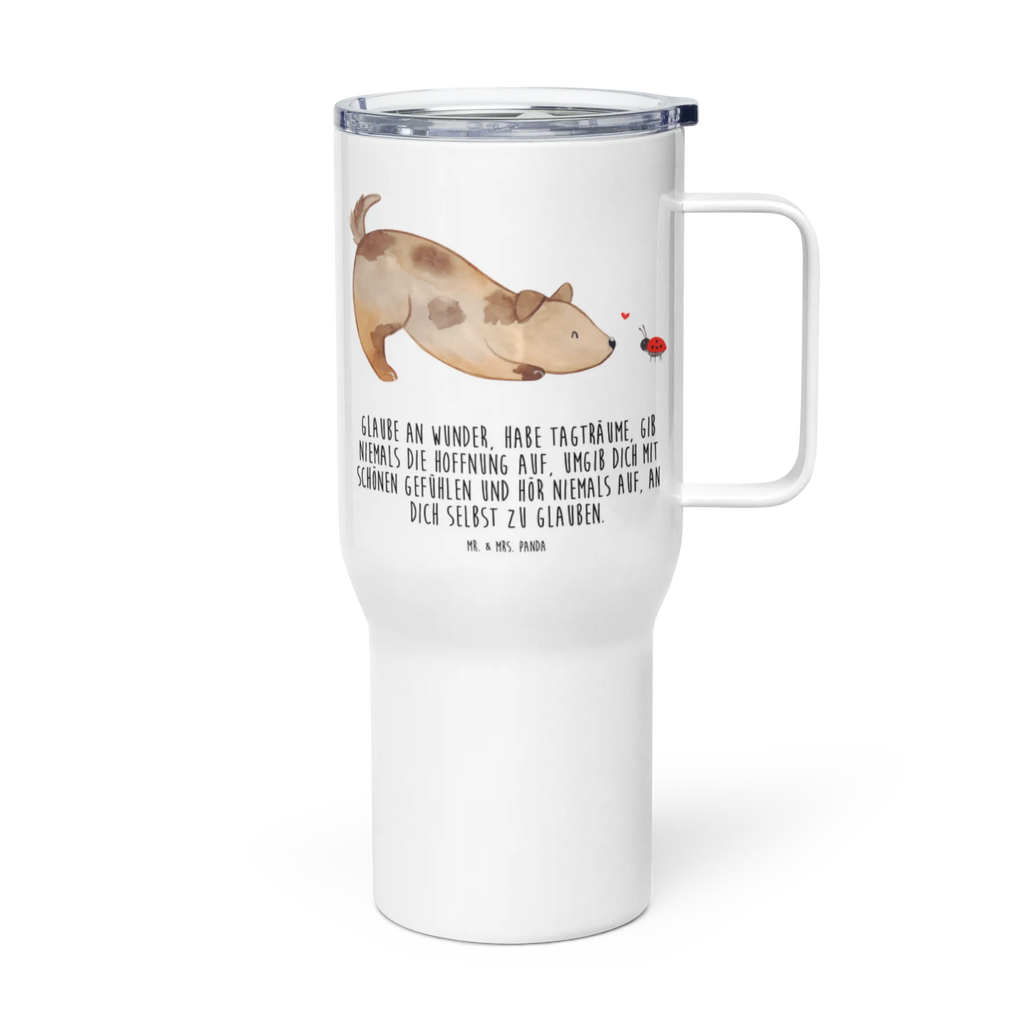 XXL thermal mug Dog ladybug Autobecher, XL Thermobecher, XL Reisetasse, Reisebecher, Jumbo Becher, Großer Thermobecher, Sprüche, Hund, Hunderasse, Hundebesitzer, Hundemotiv, Haustier, Tierliebhaber, Marienkäfer, Hundespruch, Mischling, Mischlinghund, Hunde