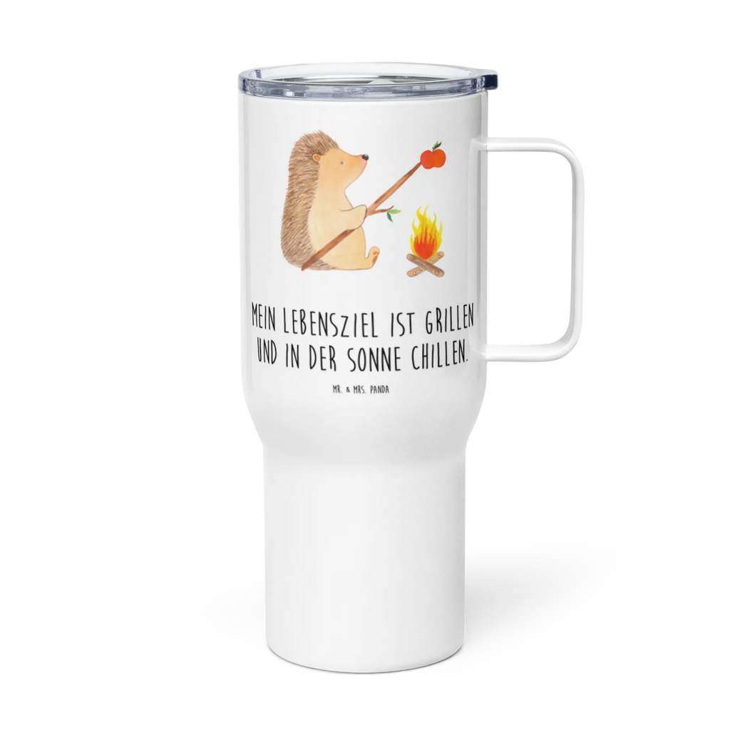 XXL thermal mug Hedgehog grilling Großer Thermobecher, Autobecher, Reisebecher, XL Thermobecher, XL Reisetasse, Jumbo Becher, Lustige Sprüche, Tiere, Tiermotive, Gute Laune, Spruch, Motivation, Igel, Sinn Des Lebens, Arbeitslos, Ziele, Grillen