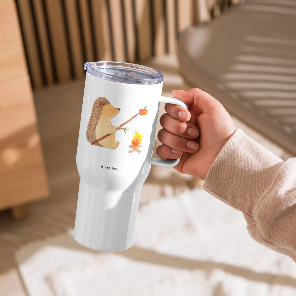 XXL thermal mug Hedgehog grilling Großer Thermobecher, Autobecher, Reisebecher, XL Thermobecher, XL Reisetasse, Jumbo Becher, Lustige Sprüche, Tiere, Tiermotive, Gute Laune, Spruch, Motivation, Igel, Sinn Des Lebens, Arbeitslos, Ziele, Grillen