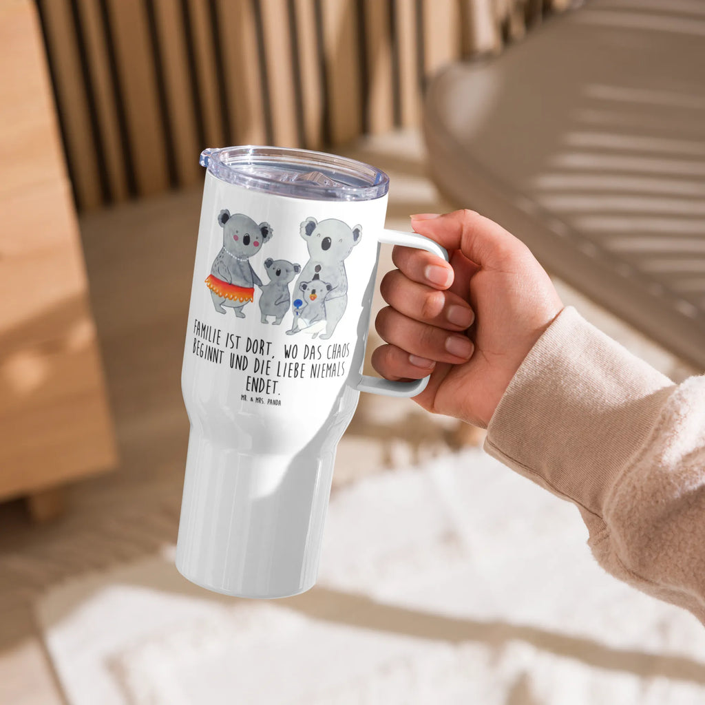 XXL Thermobecher Koala Familie Jumbo Becher, Großer Thermobecher, Autobecher, XL Reisetasse, XL Thermobecher, Reisebecher, Muttertag, Vatertag, Mama, Papa, Oma, Opa, Familie, Schwester, Bruder, Familienleben, Kinder, Koalas, Koala, Family, Geschwister