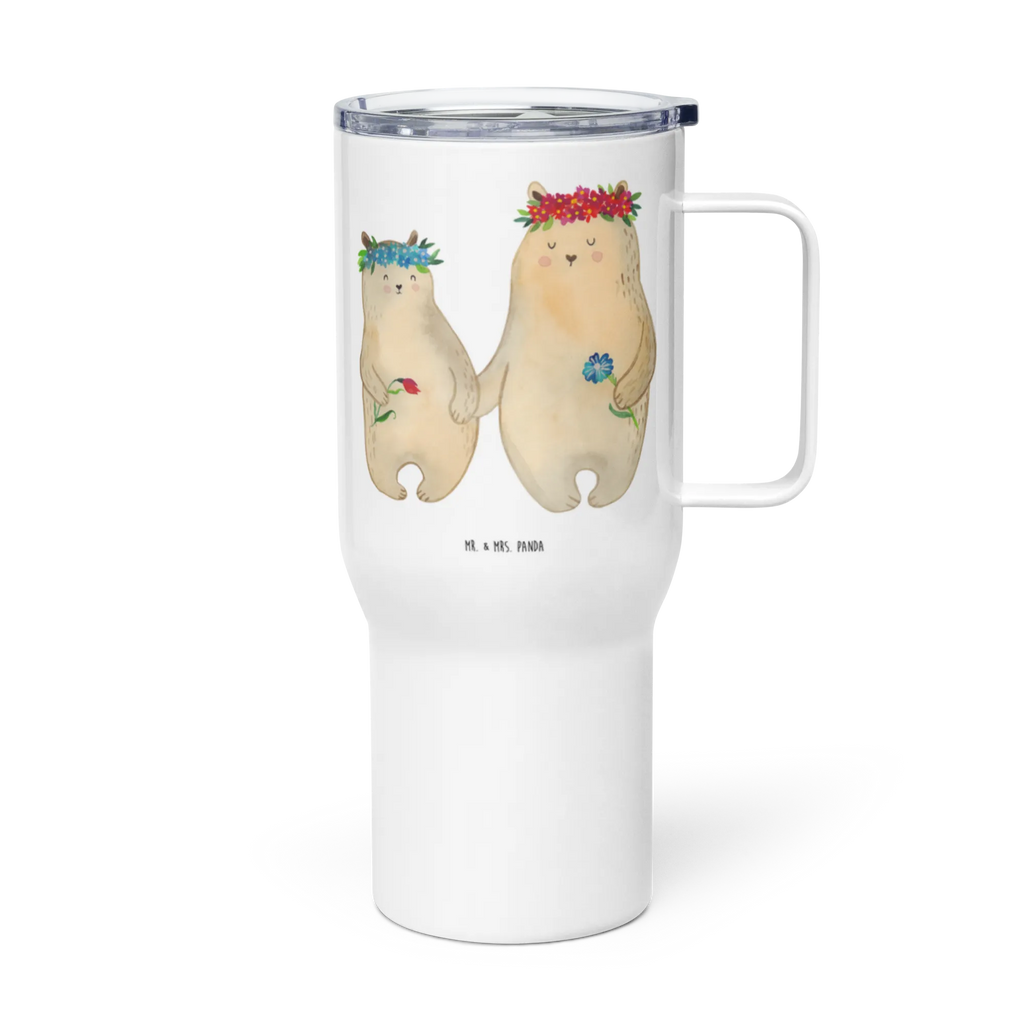 XXL Thermobecher Bären mit Blumenkranz XL Reisetasse, Reisebecher, Autobecher, XL Thermobecher, Thermobecher, Jumbo Becher, Großer Thermobecher, Familie, Vatertag, Muttertag, Bruder, Schwester, Mama, Papa, Oma, Opa, Geschenk Mama. Muttertag, Lieblingsmama, Mutter, weltbeste Mama, Family, beste Mutter, Kinder, Mami, Mutti, Kind, Töchter, Bär, Lieblingsmensch, Bären, Vorbild, Tochter