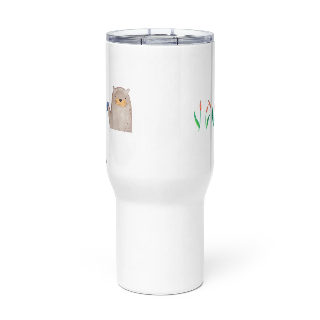 XXL thermal mug otter Stone XL Thermobecher, Autobecher, Thermobecher, XL Reisetasse, Jumbo Becher, Reisebecher, Großer Thermobecher, Otter, Fischotter, Seeotter, Otter Seeotter See Otter