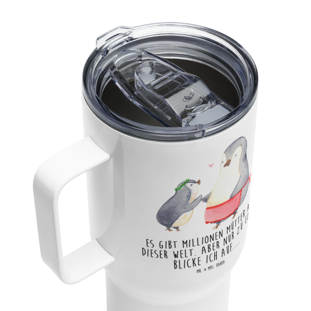 XXL thermal mug Penguin with child XL Thermobecher, Reisebecher, Thermobecher, Autobecher, XL Reisetasse, Großer Thermobecher, Jumbo Becher, Familie, Vatertag, Muttertag, Bruder, Schwester, Mama, Papa, Oma, Opa, Geschenk, Mutter, Mami, Mutti, Geburststag