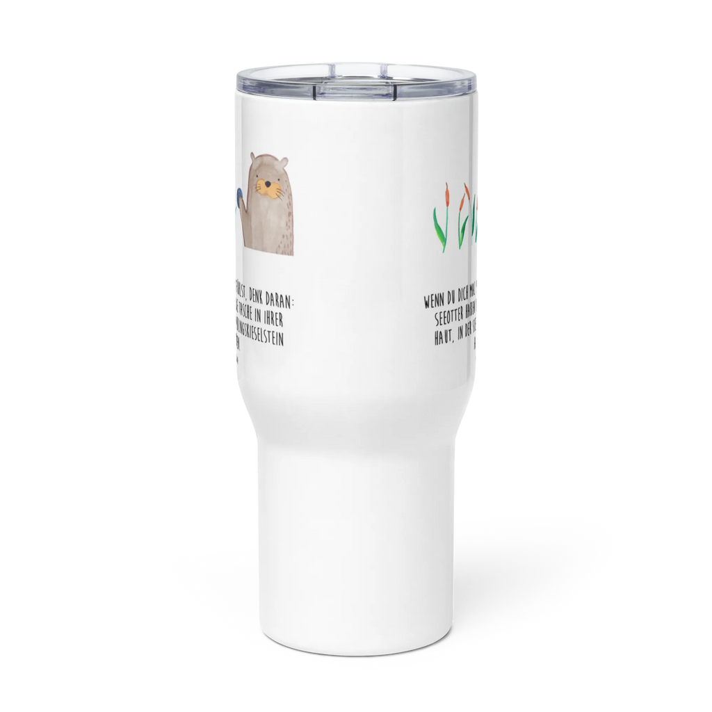 XXL thermal mug otter Stone XL Thermobecher, Autobecher, Thermobecher, XL Reisetasse, Jumbo Becher, Reisebecher, Großer Thermobecher, Otter, Fischotter, Seeotter, Otter Seeotter See Otter
