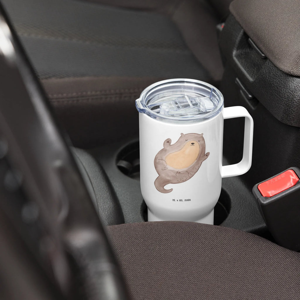 XXL Thermobecher Otter Umarmen XL Thermobecher, Thermobecher, Jumbo Becher, Autobecher, Großer Thermobecher, Reisebecher, XL Reisetasse, Otter, Fischotter, Seeotter, Otter Seeotter See Otter