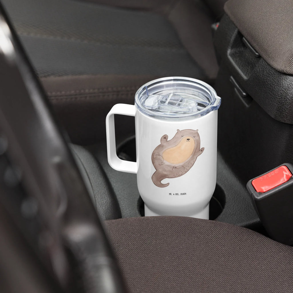 XXL Thermobecher Otter Umarmen XL Thermobecher, Thermobecher, Jumbo Becher, Autobecher, Großer Thermobecher, Reisebecher, XL Reisetasse, Otter, Fischotter, Seeotter, Otter Seeotter See Otter
