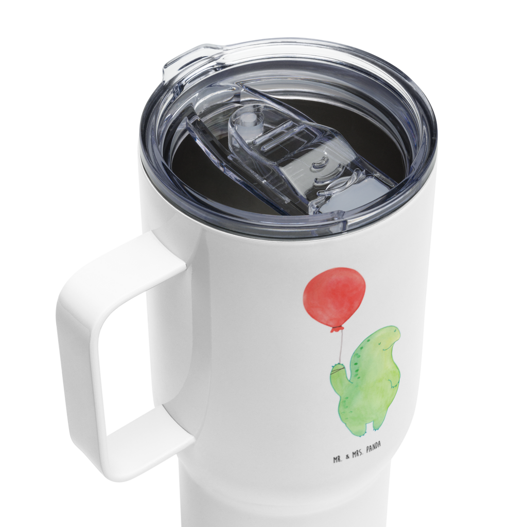 XXL thermal mug tortoise balloon Autobecher, XL Reisetasse, Reisebecher, Großer Thermobecher, Jumbo Becher, XL Thermobecher, Schildkröte, Schildkröten, Mutausbruch, Motivationsspruch, Motivation