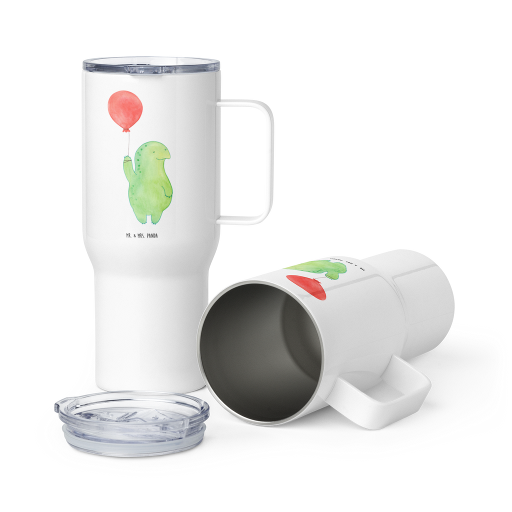 XXL thermal mug tortoise balloon Autobecher, XL Reisetasse, Reisebecher, Großer Thermobecher, Jumbo Becher, XL Thermobecher, Schildkröte, Schildkröten, Mutausbruch, Motivationsspruch, Motivation