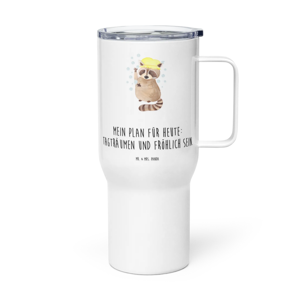 XXL thermal mug Raccoon Reisebecher, XL Reisetasse, XL Thermobecher, Großer Thermobecher, Autobecher, Jumbo Becher, Thermobecher, Tiermotive, Gute Laune, lustige Sprüche, Tiere, Plan, Tagträumen, Fröhlich, waschen, Seifenblasen, Waschbär