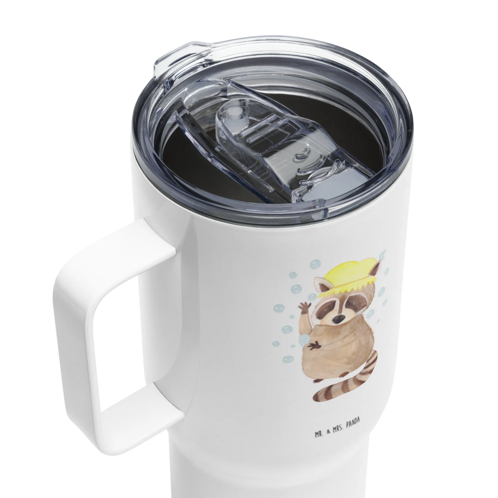 XXL thermal mug Raccoon Reisebecher, XL Reisetasse, XL Thermobecher, Großer Thermobecher, Autobecher, Jumbo Becher, Thermobecher, Tiermotive, Gute Laune, lustige Sprüche, Tiere, Plan, Tagträumen, Fröhlich, waschen, Seifenblasen, Waschbär