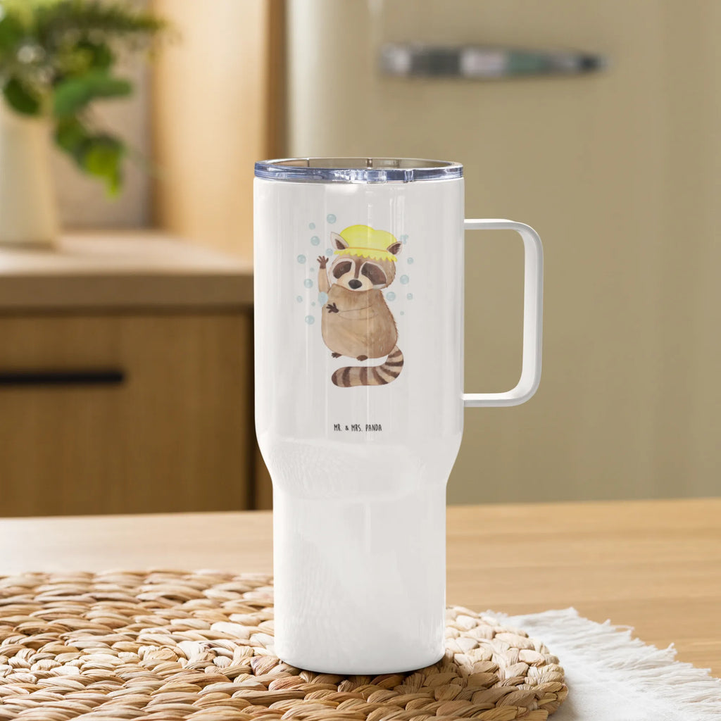 XXL thermal mug Raccoon Reisebecher, XL Reisetasse, XL Thermobecher, Großer Thermobecher, Autobecher, Jumbo Becher, Thermobecher, Tiermotive, Gute Laune, lustige Sprüche, Tiere, Plan, Tagträumen, Fröhlich, waschen, Seifenblasen, Waschbär